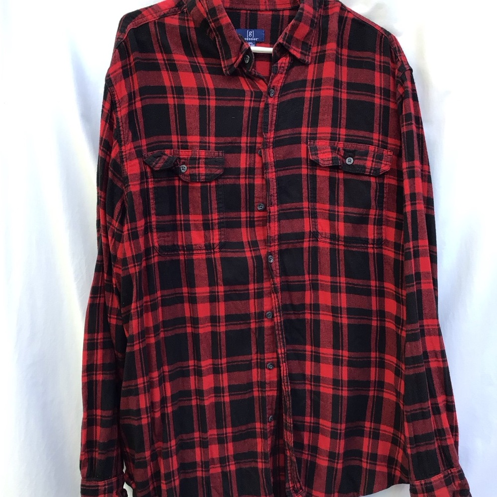 George Red and Black Checkered Shirt
